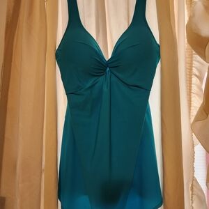 Teal Swimsuit Dress